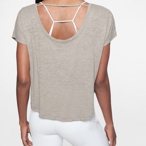 NWT Athleta Organic Daily Tee Silver Grey XS